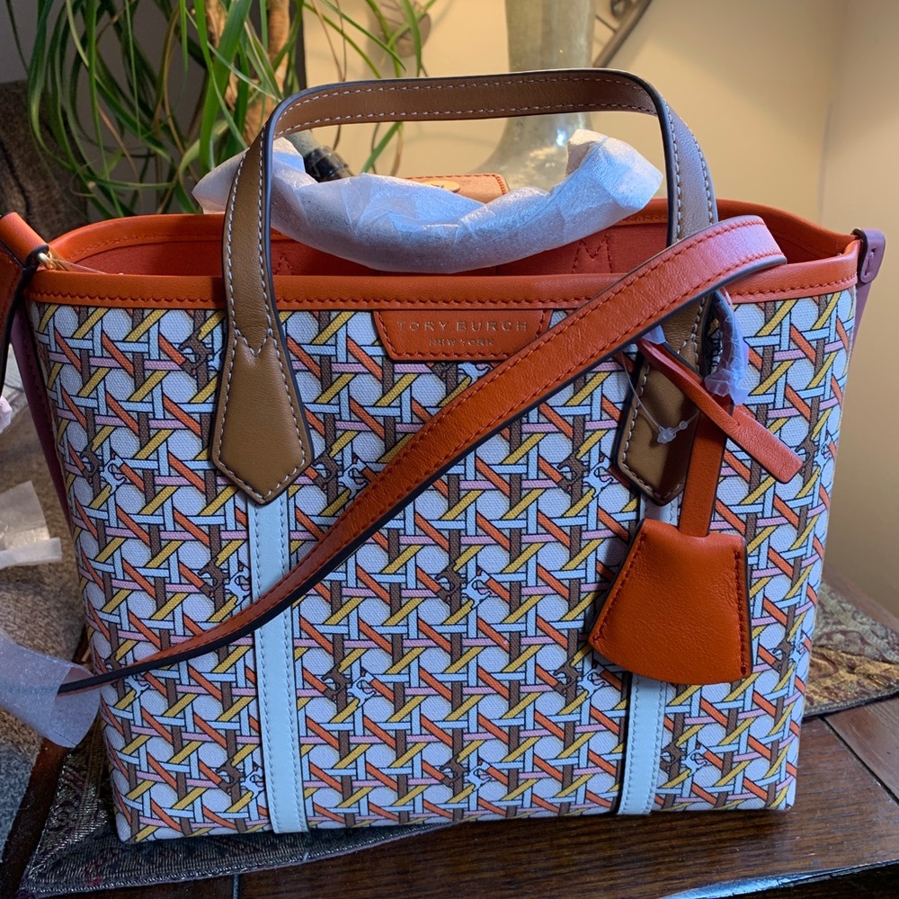 Authentic TORY BURCH LINK triple compartments satchel/Crosby - Picture 2 of 16